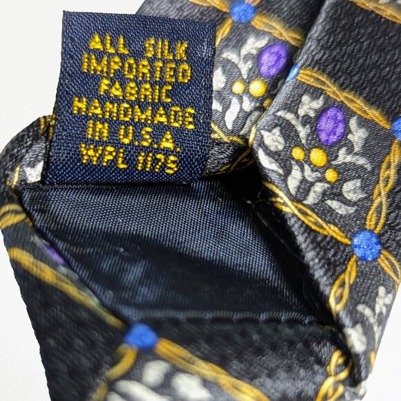 Faberge Silk Tie with Faberge Egg pattern limited edition design #159, like new - Picture 7 of 8